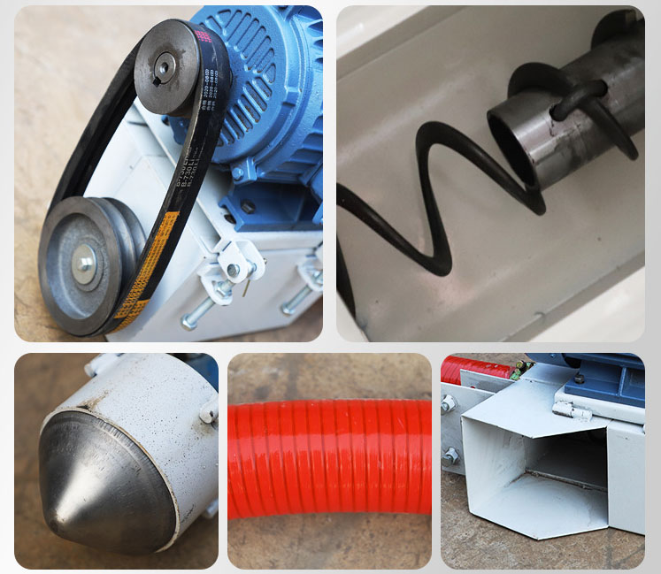 吸沙機器驅(qū)動裝置由：螺旋，進(jìn)料口，減速帶等